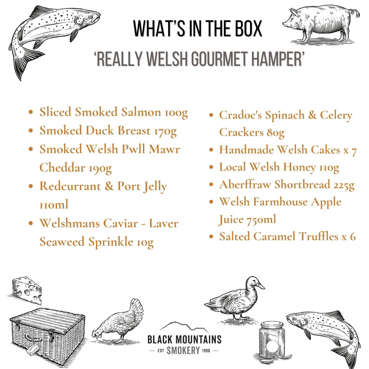 Really Welsh Gourmet Hamper Contents Really Welsh Gourmet Hamper Contents